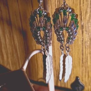 Native headdress earings